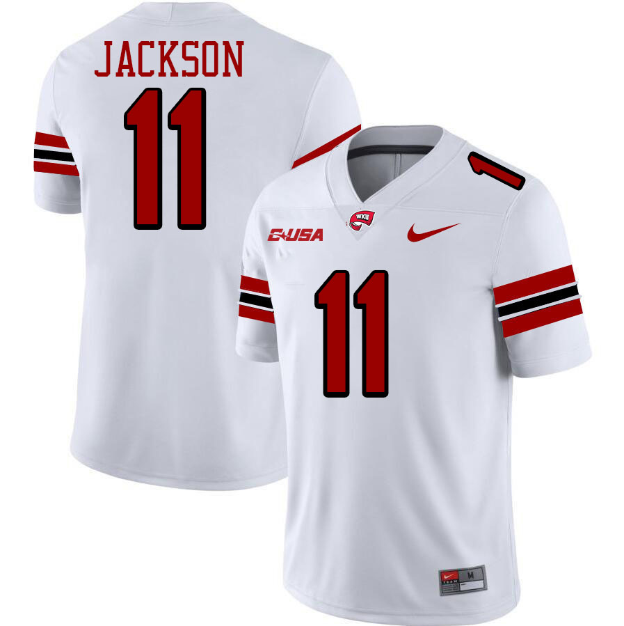 Lucky Jackson WKU Jersey,Western Kentucky Hilltoppers #11 Lucky Jackson Jersey Youth-White